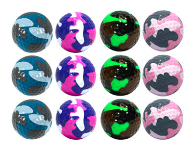 New Novelty Deluxe Camo Color Mix of Golf Balls
