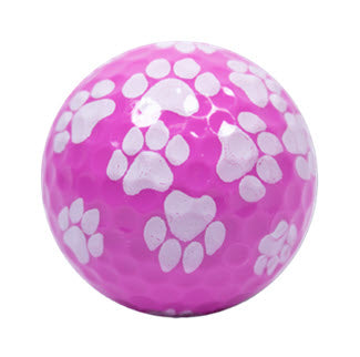 New Novelty Pink Dog Paw Prints Golf Balls