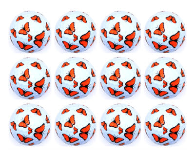 New Novelty Orange Butterflies Golf Balls