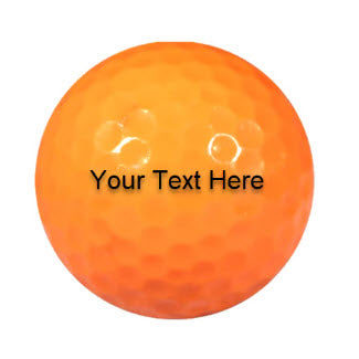 Customized Neon Orange Golf Balls