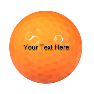 Customized Black Light Orange Golf Balls