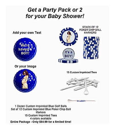 New Customized Blue Golf Party Pack