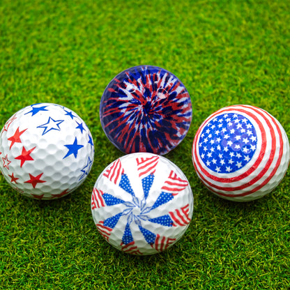 New Novelty Deluxe Patriotic Mix of Golf Balls