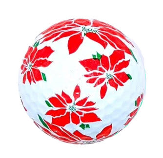 New Novelty Festive Poinsettia Golf Balls