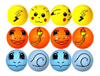 New Novelty Poke Friends Mix of Golf Balls