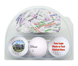 New Titleist Pro V1 Customizable Set - 3 Balls and 20 Imprinted Tees