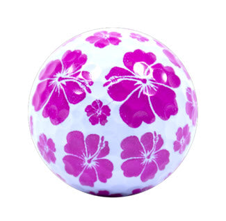New Novelty Pink Hibiscus Golf Balls