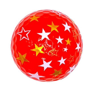 New Novelty Red Stars Golf Balls