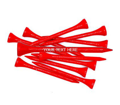 Custom Imprinted 2 3/4 Red Golf Tees – AnyGolfBalls