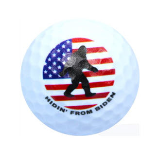 New Novelty Sasquach Hidin' from Biden Golf Balls