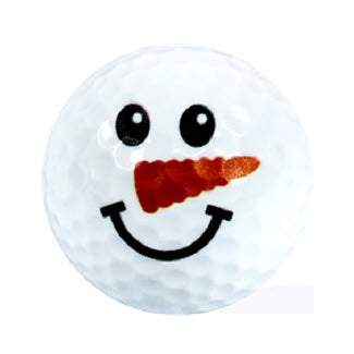 New Novelty Snowman Face Golf Balls