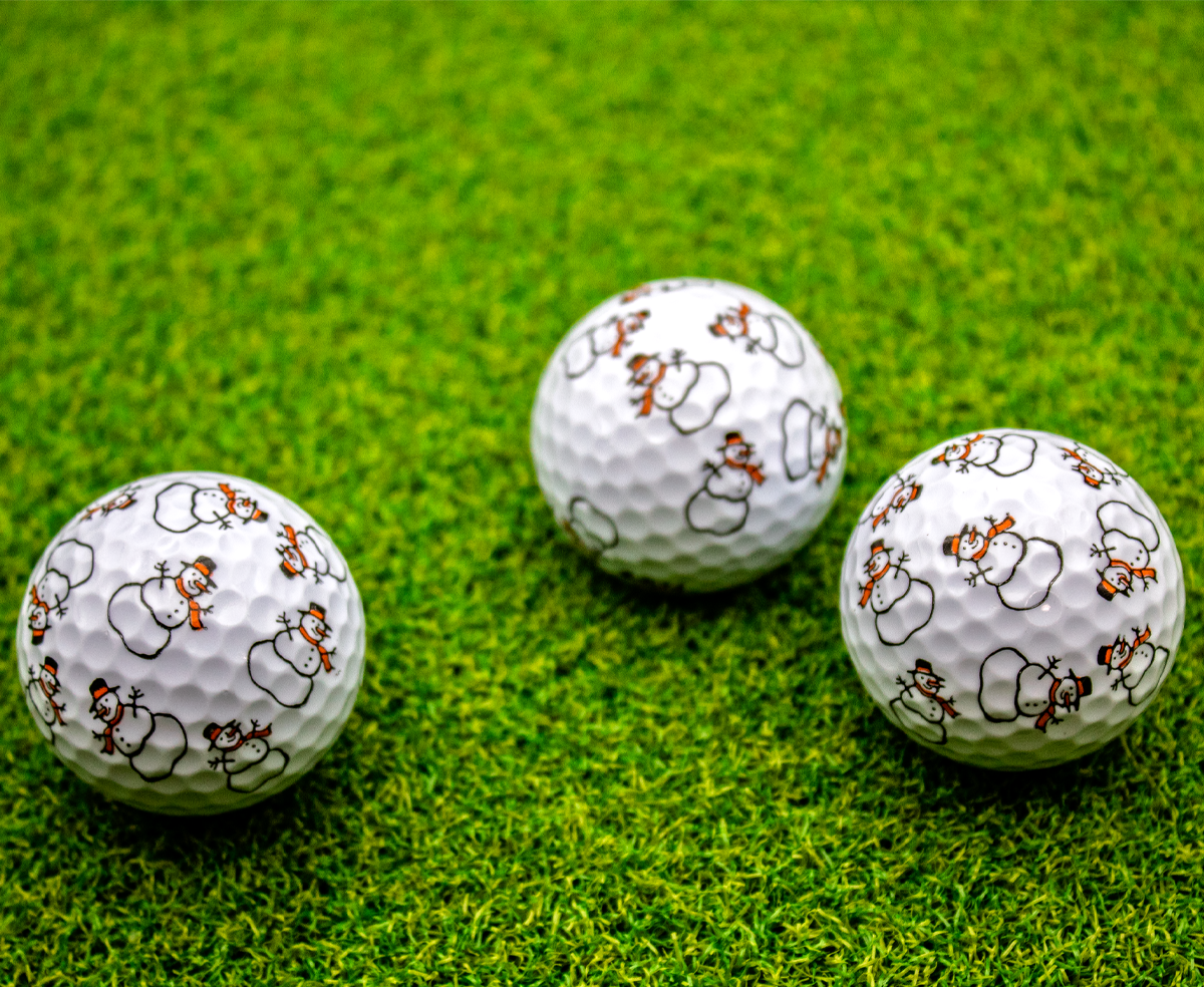 New Novelty Snowmen Golf Balls