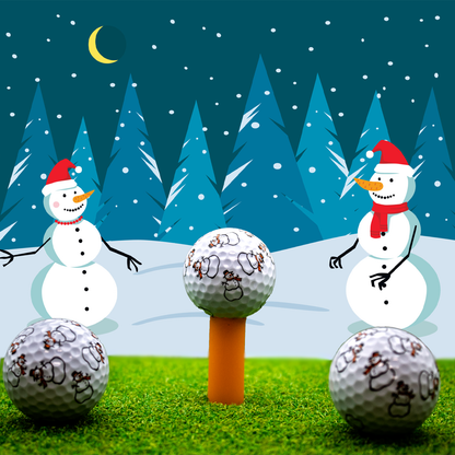 New Novelty Snowmen Golf Balls