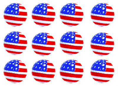 New Novelty US Flag Golf Balls