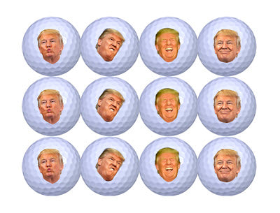 New Novelty Deluxe Trump Faces Mix of Golf Balls