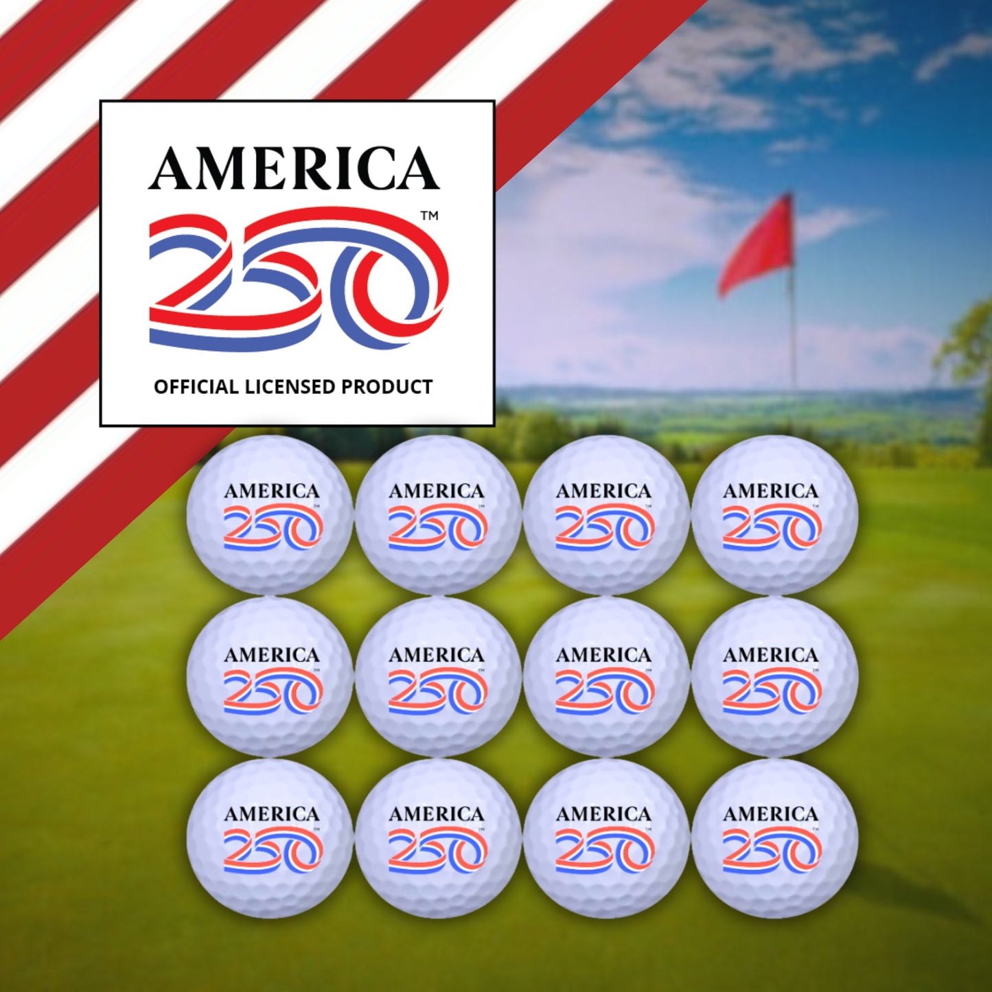 America A250 12 Pack White Golf Balls