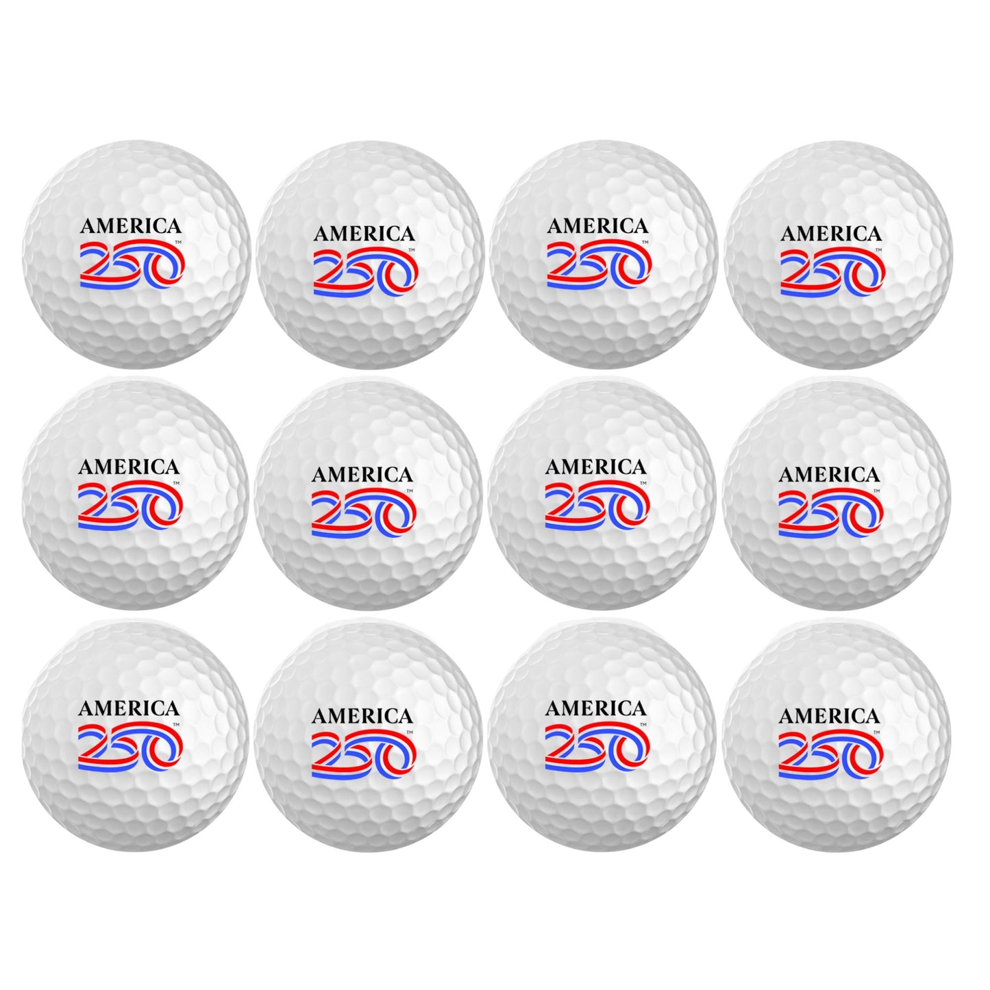 America A250 12 Pack White Golf Balls