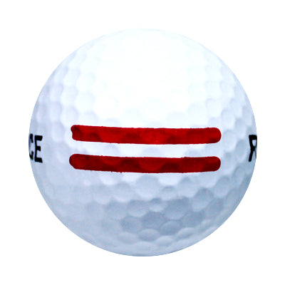 Personalized White Range Balls with Red Stripe - 5 dozen and 25 dozen