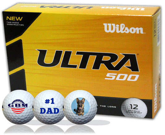 Customized Wilson Ultra 500 Golf Balls