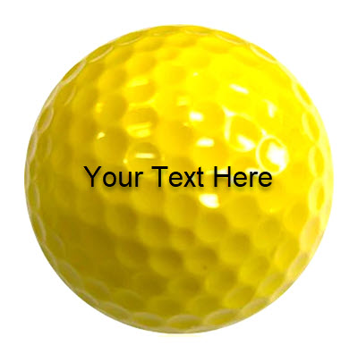 Customized Blank Black Light Neon Yellow Golf Balls