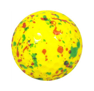 New Novelty Yellow Confetti Drip Golf Balls