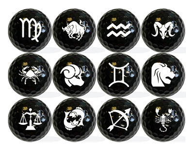 New Novelty Zodiac Sign Mix of Golf Balls