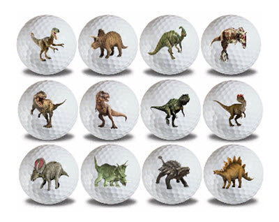 New Novelty Mix of Dinosaur Carnivores Golf Balls