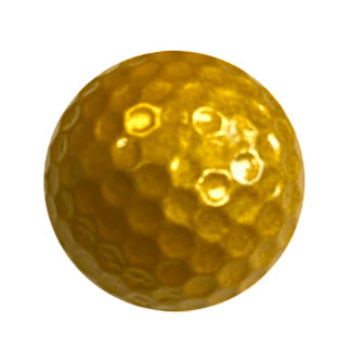 Blank Gold Golf Balls - New