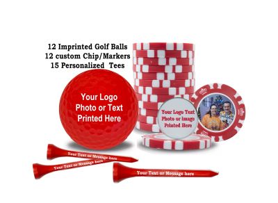 New Customized Red Golf Party Pack