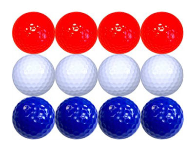 Blank Red, White and Blue Mix of Golf Balls - New