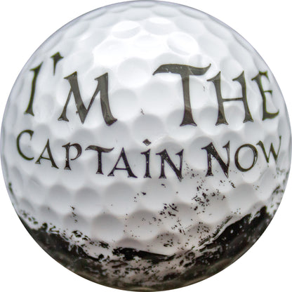 New Novelty I'm the Captain Now Golf Balls