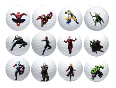 New Novelty Superhero Mix of Golf Balls