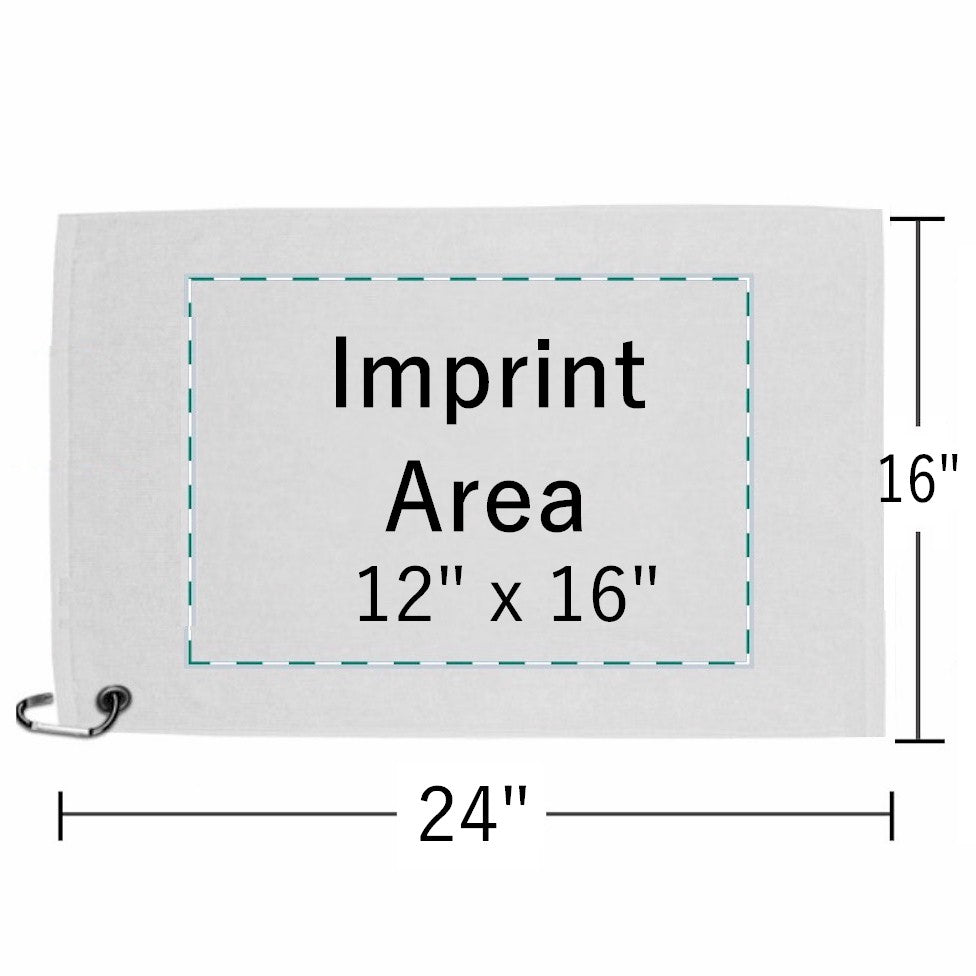 12 Custom Printed Golf Towels 16"x24"