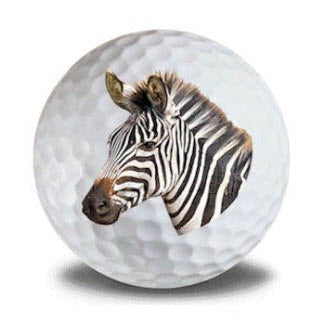 New Novelty Zebra Head Golf Balls
