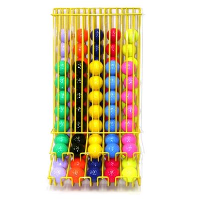 Dispenser for mini balls, Powder Coated Wire, Yellow