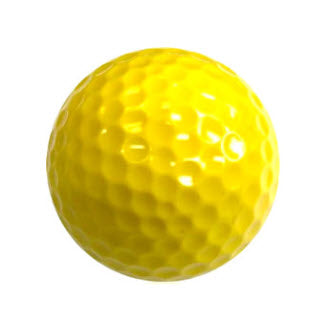 Blank Neon Yellow Golf Balls - New