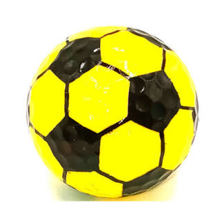 New Novelty Yellow Soccer Ball Golf Balls