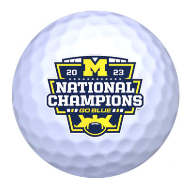 New Novelty Michigan National Champions Tri-Color Golf Balls