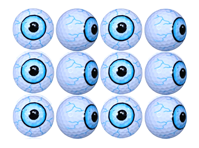 New Novelty Blue Shot Eyeballs Golf Balls