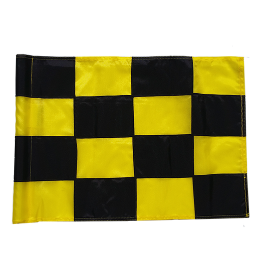 Yellow and Black 14" x 19" Checkered Flag