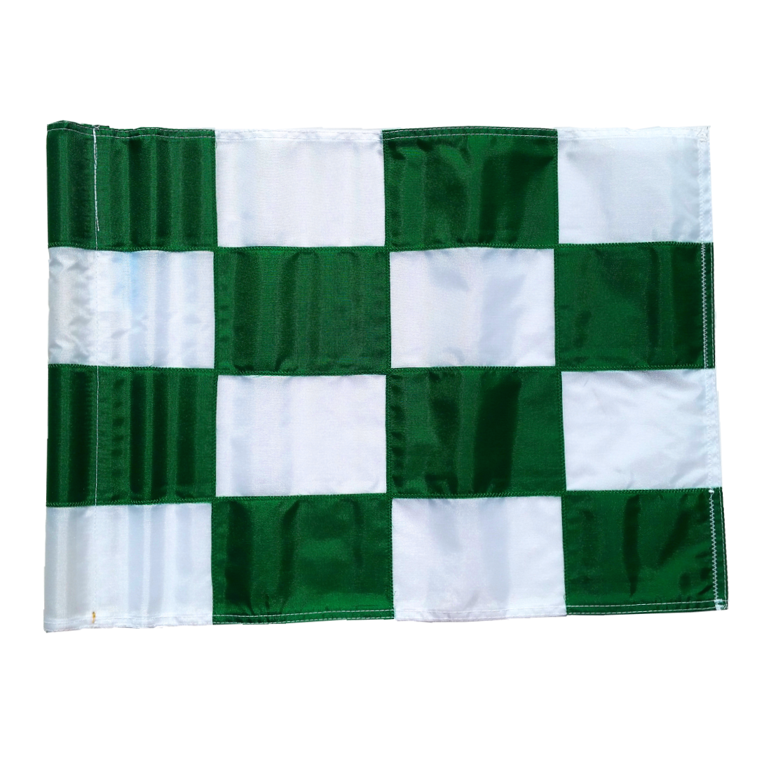 Green and White 14" x 19" Checkered Flag