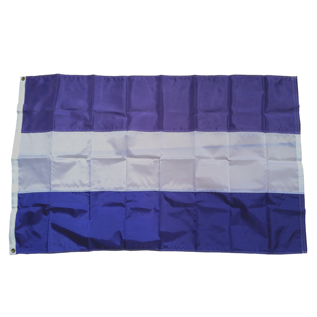 Purple, White, and Blue Striped Flag (56.5in x 36in)