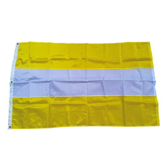 Yellow and White Stripe Flag (56.5in x 36in)