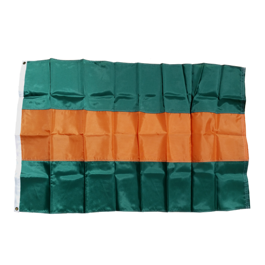 Green with Orange Stripe Flag (56.5in x 36in)