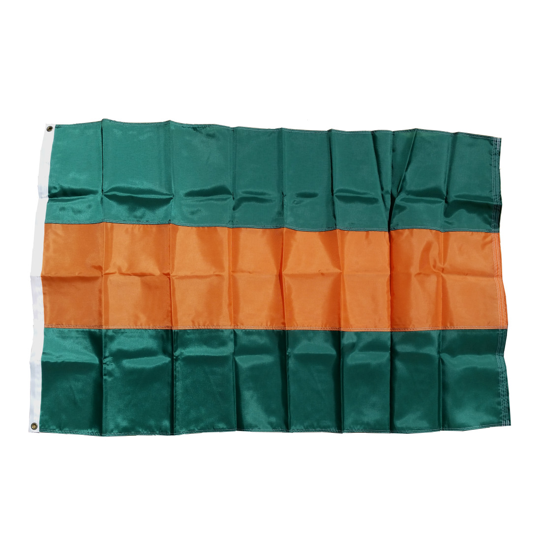 Green with Orange Stripe Flag (56.5in x 36in)