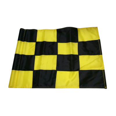 Yellow and Black 18" x 14" Checkered Flag