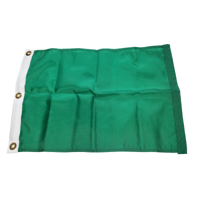 Medium Solid 14" x 19" Green Flag with Grommets
