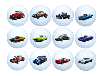 New Novelty Mix of Hot Rod Golf Balls