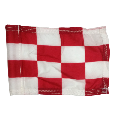 JUNIOR Red and White 7" x 5.5" Checkered Flag