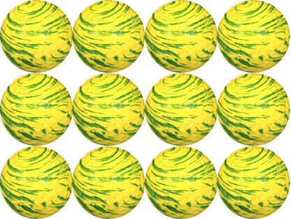 New Novelty Yellow Swirl Golf Balls